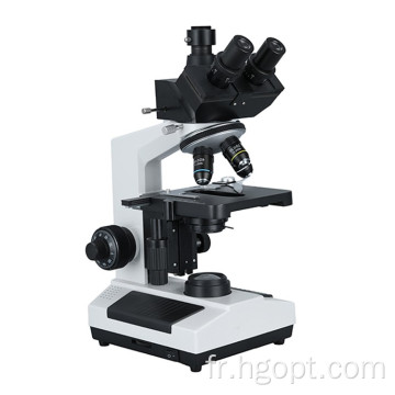 Microscope biologique trinoculaire à 45 ° horizontal incliné